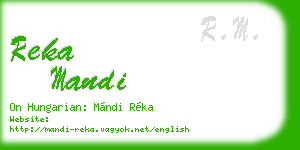reka mandi business card